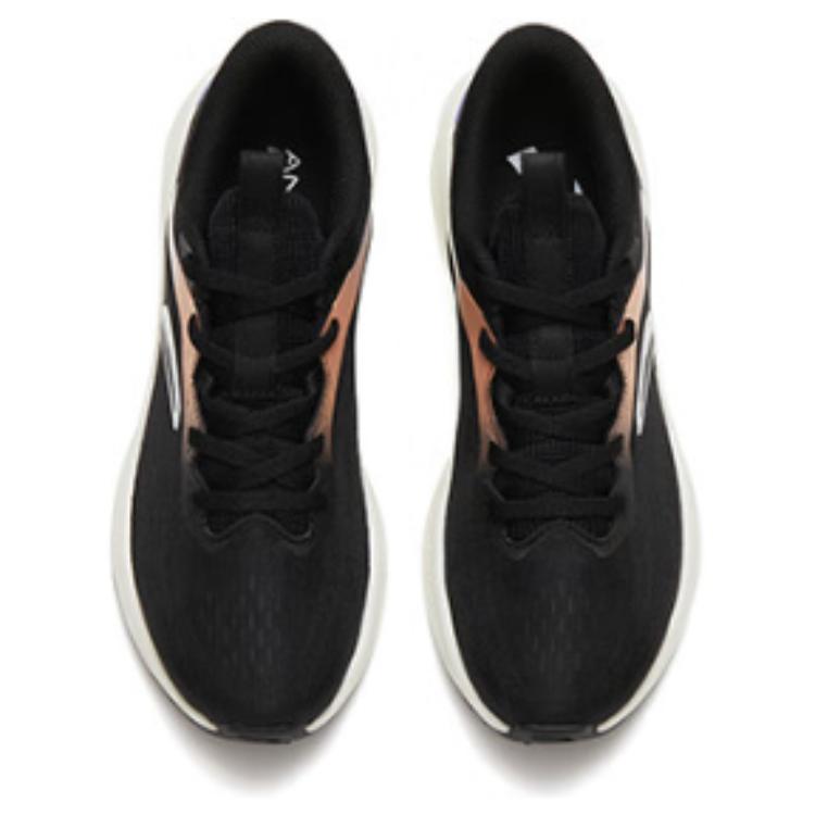 Anta Беговые спортивные универсальные амортизирующие нескользящие прочные низкие кроссовки женские кроссовки черные фиолетовые 922315519-4