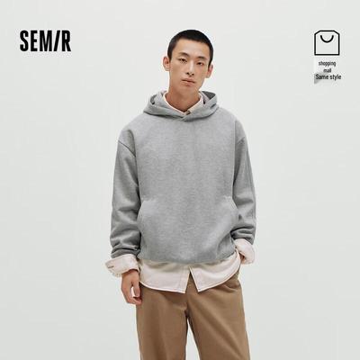 Semir Унисекс Однотонный Худи-пуловер