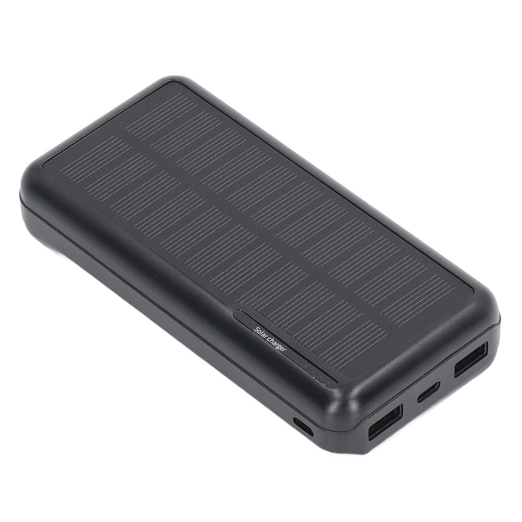 Solar Power Bank 30000mAh Capacity Dual USB Port Portable for Outdoor Camping Hiking