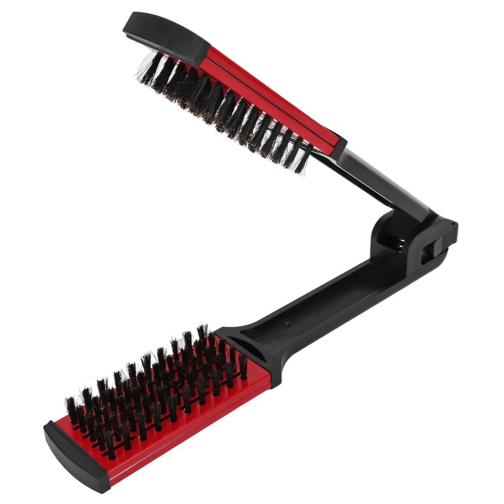 Heat Resistant Hair Straightener Brush Anti Static Double Sided Brush Straightening Comb For Home