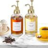 Upgraded Pump Syrup Bottle Clear Glass Coffee Bar Accessories Simple Hand Soap Dispenser  Maple