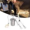2L Manual Sheep Milking Machine Stainless Steel Bottle Portable Milking Kit for Milk Plant Farm