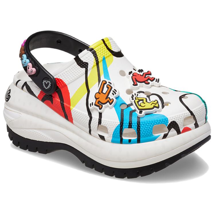Crocs Классические кроссовки Mega Crush Clog Keith Haring Unisex Black White 209822-001
