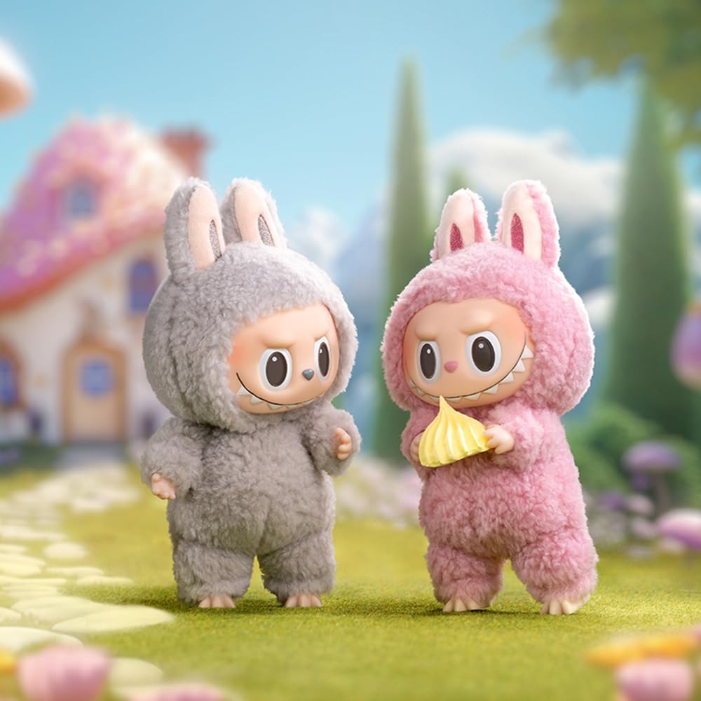 POP MART THE MONSTERS Захватывающая плюшевая серия «Макарон» [1 штука] Pop Mart Гачапон Фигурка Сюрприз Пластиковая модель Премиальная игрушка ПВХ Мягкий винил Оригинал
