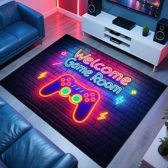 Игровые ковры для спальни мальчиков подростков 3D Красный Игровой Геймпад Ковры Гостиная Коврик Домашний Декор Игровой Контроллер Черный Декор Коврики для прихожей