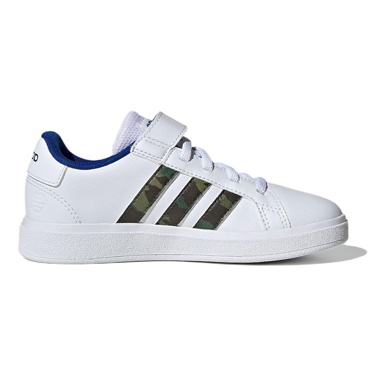 Adidas Neo Grand Court Kids Comfortable Low-Top Sneakers Kids Sneakers White Green GV6809