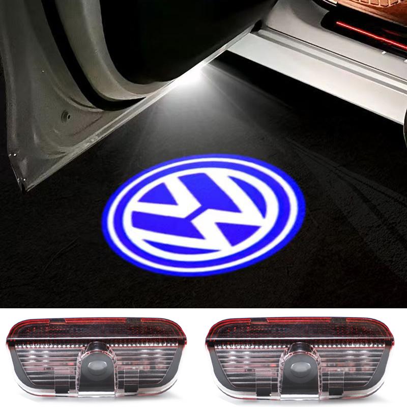 Для VW VOLKSWAGEN Новые 2 шт. Беспроводная HD Подсветка Салона Проектор Двери Автомобиля Приветственный Свет Для Volkswagen VW RLine R Golf Amarok T5 P