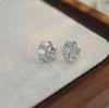 S925 Sterling Silver Striped Ear Cuffs Versatile Small Hoops