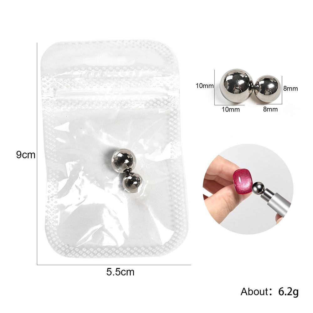2 In 1 Nail Cat Eye Magnet And Super Strong Magnetic Ball Purple Pink Aluminum Anti-Mistouch Salon Home Manicure DIY Nail Tool