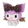 Kawada Nanoblock Kuromi Big Ribbon NBCC248, 3 X 10.5 X 18 Cm, Ages 12 and Up, Interior Decoration, Hobby, NBCC248