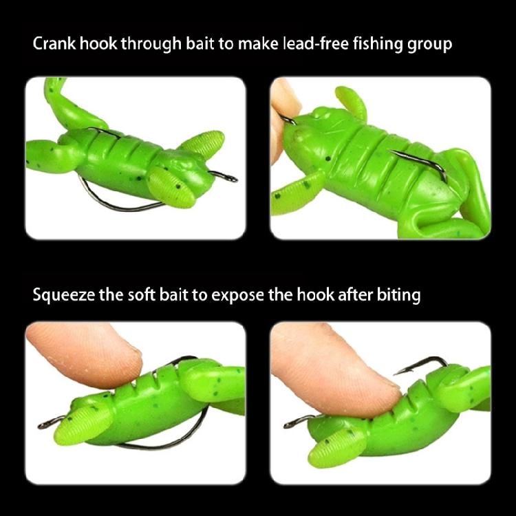5Pcs Simulation Frogs Swimbaits Baits Topwater Floating Lures Fishing Soft Baits Artificial Frogs Lures Fishing Baits