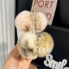 Print Mini Wome Hair Claw Child Headwear Korean Style Hair Clip Small Hairpin Plush Hair Claw