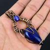 Lapis Lazuli Pendant Copper Wire Wrapped Pendant Lapis Lazuli Gemstone Pendant Jewelry Handmade Pendant Lapis Lazuli Jewelry Gift For Her