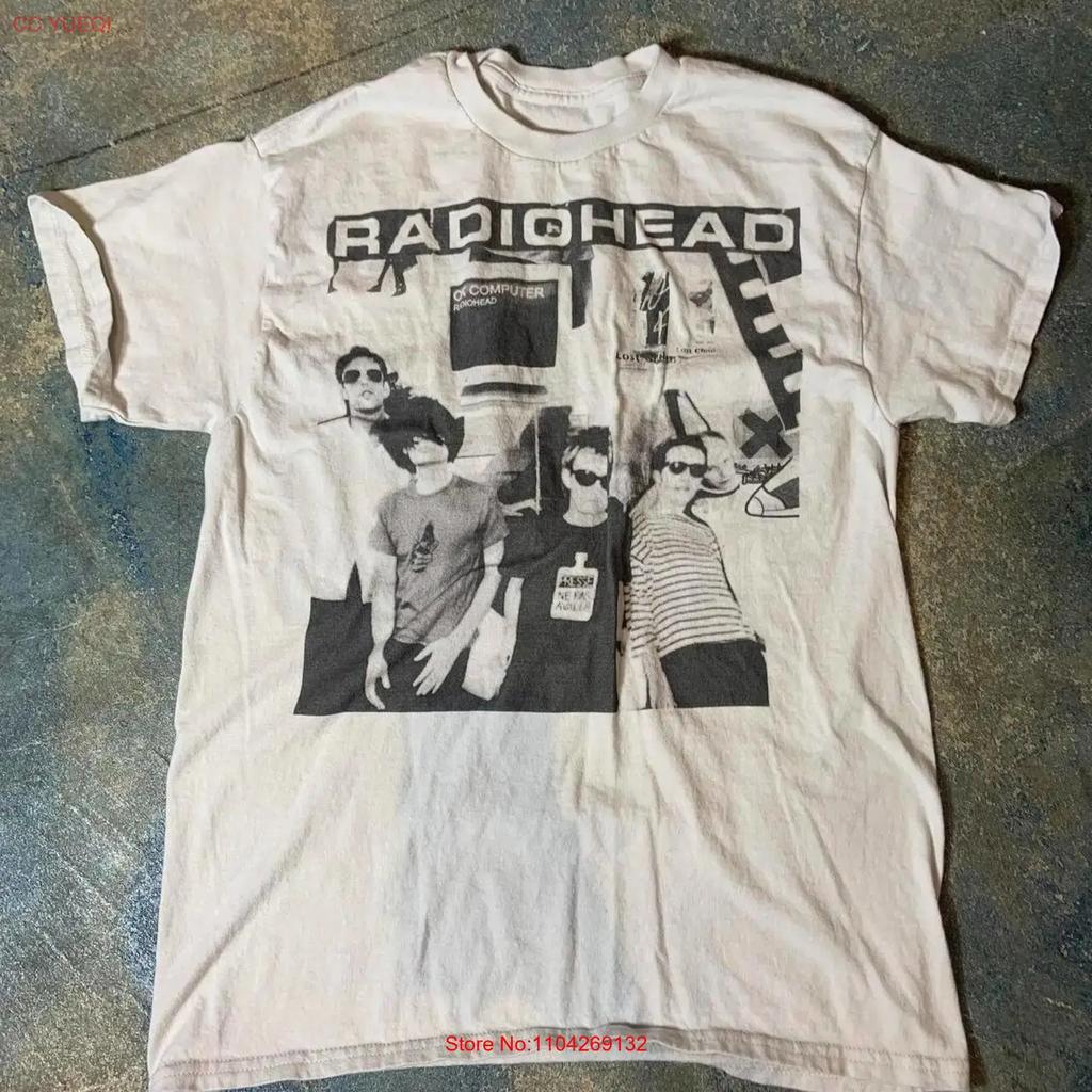 Vintage Radiohead Rock Tour Concert Short Sleeve Classic Shirt Kv32503 Vintage Stylish Unisex Slightly Versatile