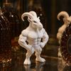 Narrative Space Decor 3D Printed Muscular Goat Figurine, Animal Sculpture Desk for Niche Art Collectible Home Office Shelf, Fun Gift Gym Goers Lovers