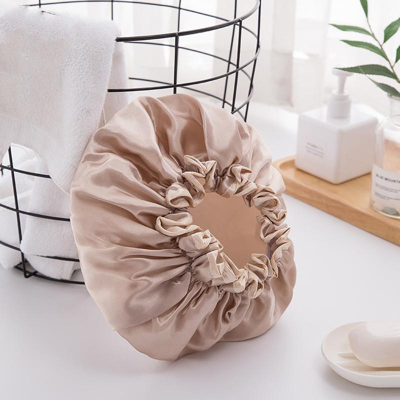 Водонепроницаемая шапочка для душа в ванной, утолщенная эластичная шапочка для ванны, шапочка для волос для женщин, красота, парикмахерская, точечные продукты, аксессуары для ванной комнаты
