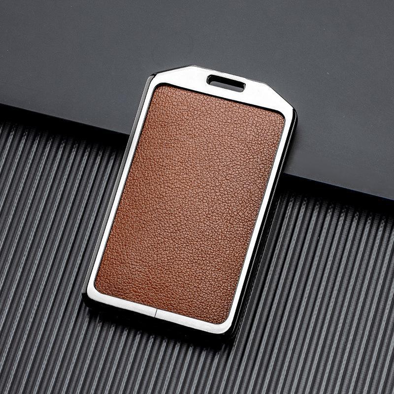 Кожаный чехол для ключа автомобиля с хорошим сигналом для Xiaopeng P7 G9 G3 P5 - Металлический, полная защита, двусторонняя защита