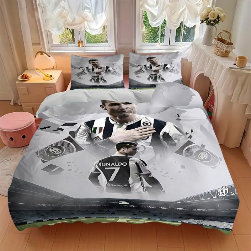 3Pcs Ronaldo'S Juventus Legacy Bedding Sets For All Sizes New 3D Printed Bed Cover Comforter Duvet Cover Pillowcase Bedroom Decoration