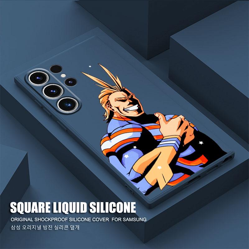 Милый чехол для телефона My Hero Academy Izuku Deku для Samsung Galaxy Note 20 Ultra S21 S22 Note 10 Plus 8 9 S20, квадратный жидкий чехол