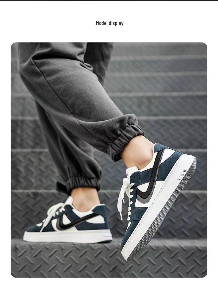 2024 Универсальные мужские черно-белые кеды на мягкой подошве - Дышащие, в трендовом корейском стиле для повседневной носки, Горячо продаваемые среди студентов.