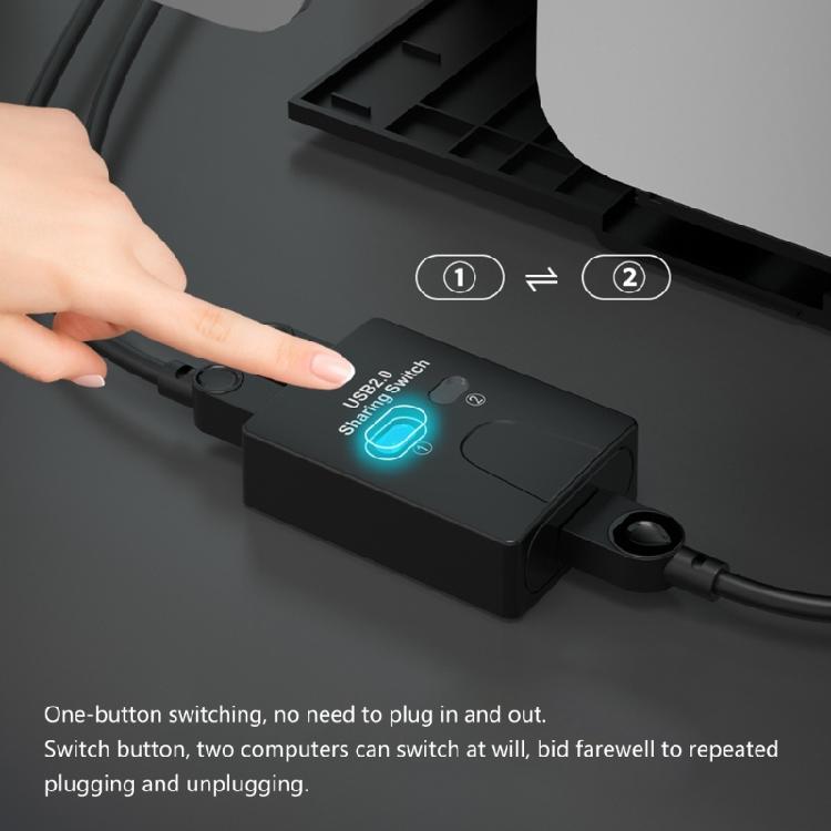 USB2.0 Хабы с ручным переключением Устройство для совместного использования принтера 2 в 1 Вход USB Селекторы KVM Хабы Адаптер