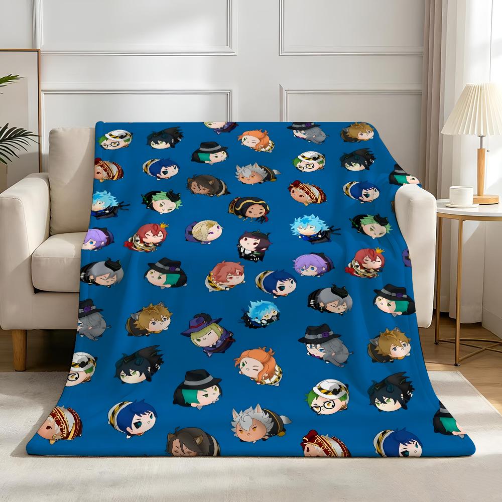 Game T-Twisted Wonderland Jamil Viper Anime Design Throw Soft Warm Flannel Blanket Lightweight for Sofa Bed Couch Travel Adults