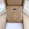 Copper Micro-Inlaid Love Light Luxury Temperament Gorgeous Full Diamond Necklace Female Versatile Collarbone Chain Titanium Steel