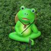 Cartoon Mini Frog Sculpture Resin Crafts Animal Fishing Sculpture  Outdoor Courtyard Pond