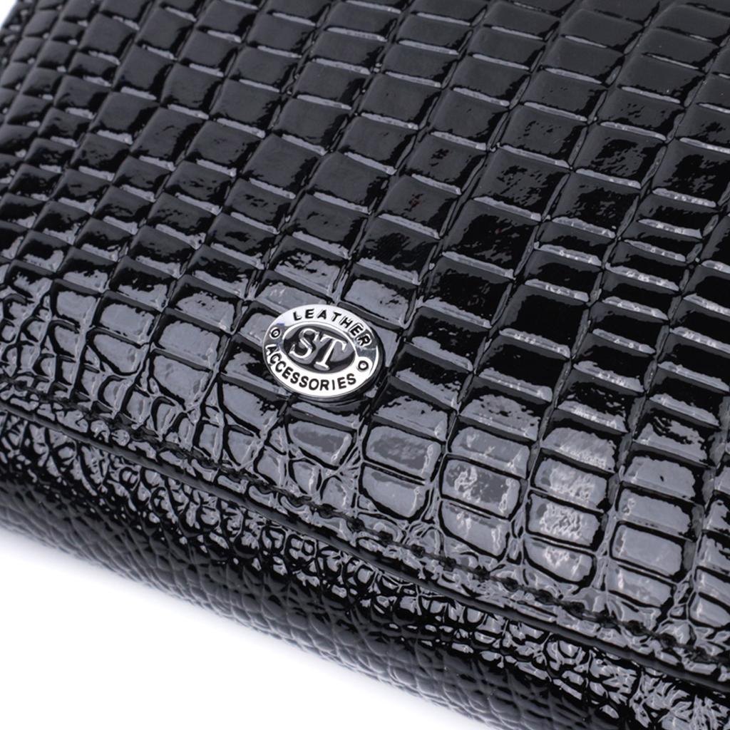 Women's Stylish Wallet Made of Textured Genuine Leather ST Leather 22732 Black