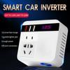 Car Inverter 150W 12V/24V To 110V/220V Cigarette Lighter Power Supply Inverter Adapter with QC 3.0 USB Charger Fast Charging
