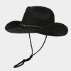 Outdoor Hat with Plastic Large Brim Sun Hat, Western Cowboy Style Straw Hat, Light and Easy To Carry, Suitable for Giving To Friends and Family