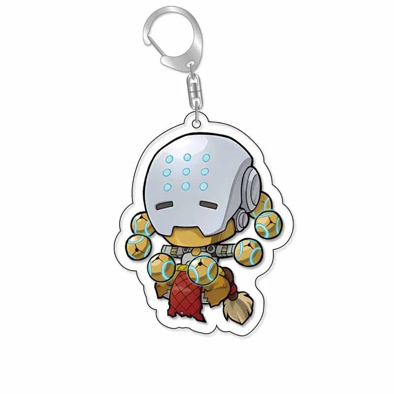 Игровой автомат Overwatch Акриловый брелок Подвеска на рюкзак D.VA Genji Pharah Cole Cassidy Sombra Подвески Аксессуары