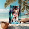 1PC Custom Name Mermaid Dreams Underwater Beach Towel Highly Absorbent And Sand-Resistant Towel for Swimming, Pool, Yoga, And Travel Lightweight