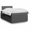 VidaXL Slat Bed Base with Mattress Dark Grey 120x190cm Fabric 3289710
