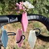Eye-catching Bike Vases Holder Unique Vase Handlebar Ornament Simple Bike Flower Vases  Outdoor