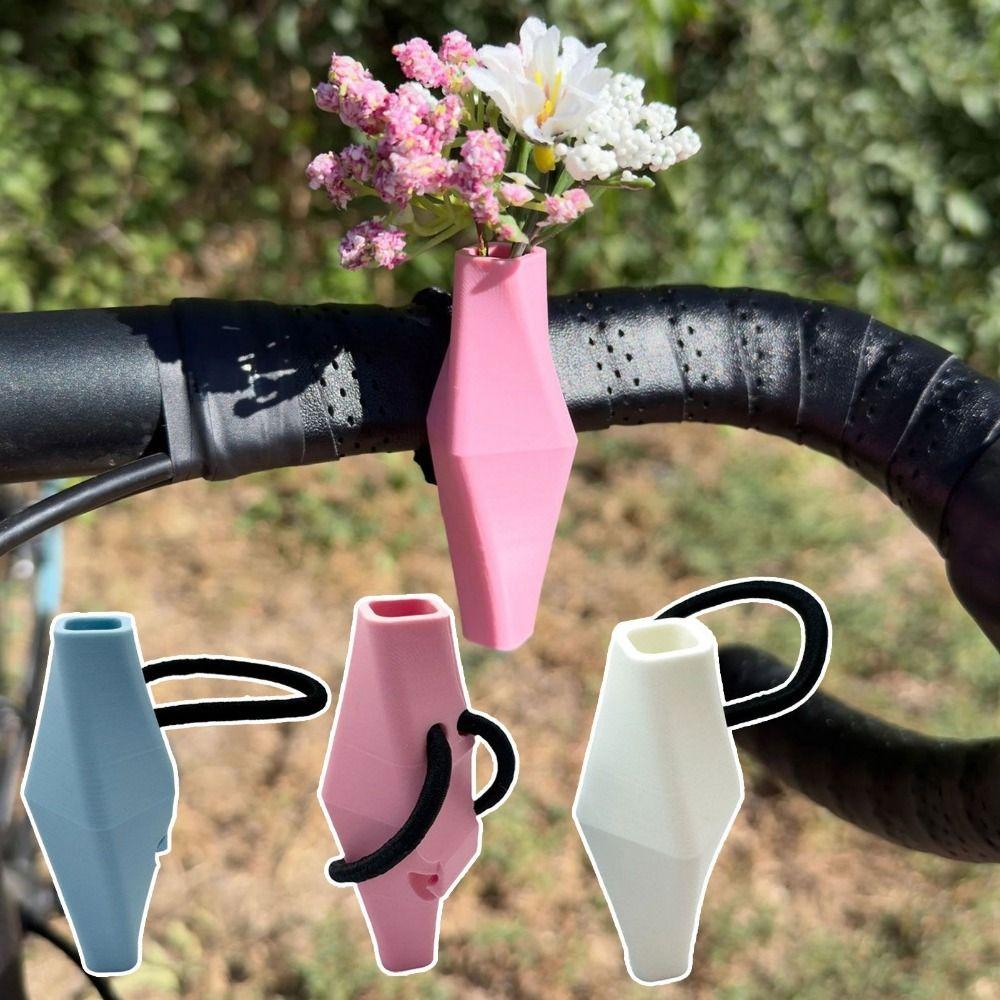 Eye-catching Bike Vases Holder Unique Vase Handlebar Ornament Simple Bike Flower Vases Outdoor