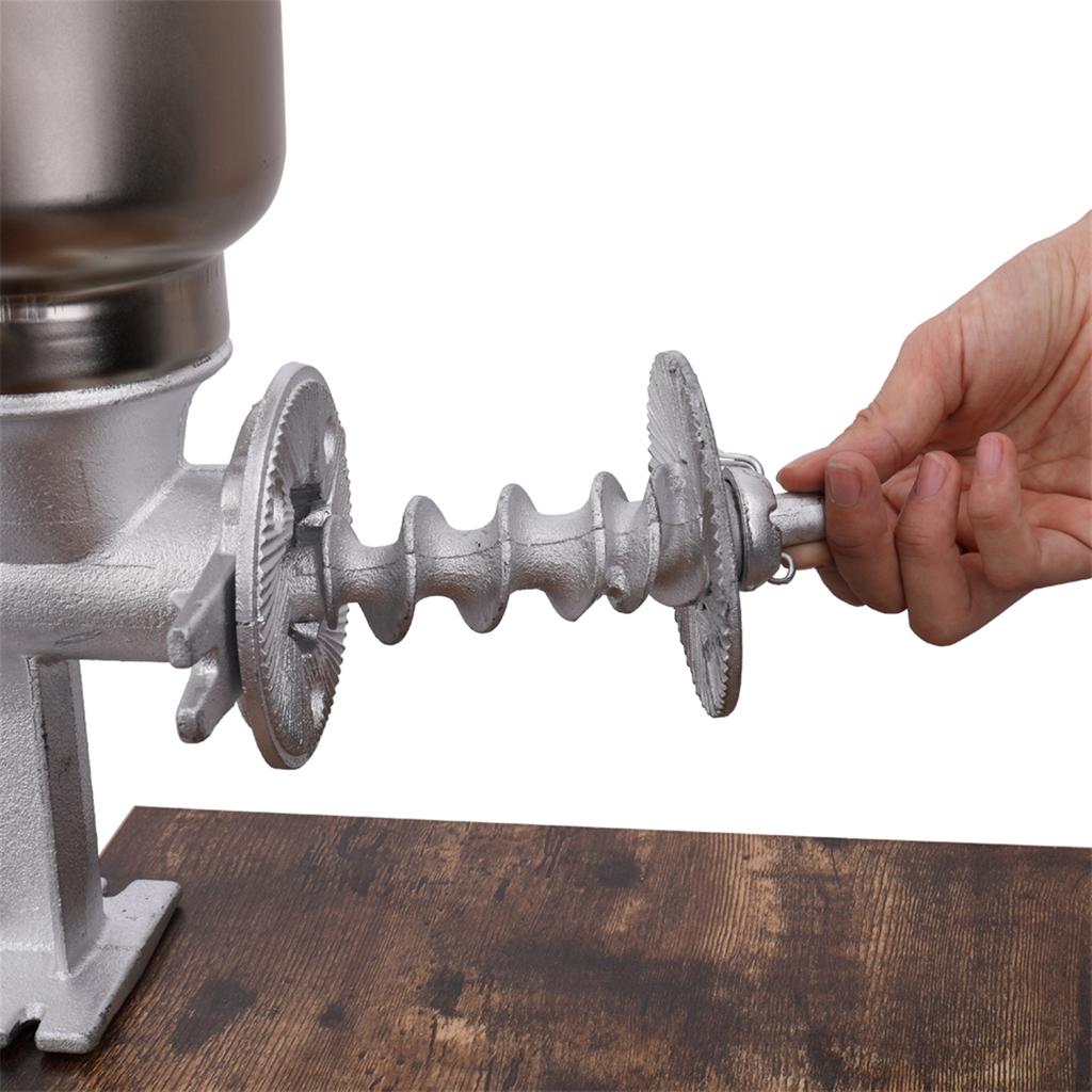 Corn Grinder, Hand Cranking Grain Grinder, Manual Grain Mill with 500ML High Hopper for Grinding Corn, Nut, Spice, Wheat, Coffee, Grinder Tool Silver