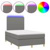 Maison Exclusive - Sommier à lattes de lit et matelas et LED Gris foncé 120x200 cm