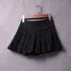 2024 Spring/Autumn High Waist Black Pleated Mini Skirt with Elastic Korean-Style Puff Design