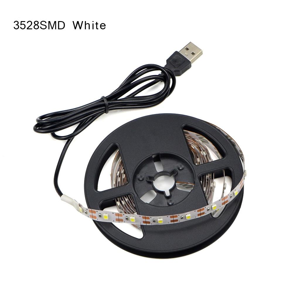 Светодиодная лента с питанием от USB, 5 В, RGB 2835 3528, SMD HDTV, ТВ, настольный ПК, подсветка экрана и освещение смещения, 1 м, 2 м, 3 м, 4 м, 5 м, полоса света