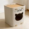 Double Layer Cat House Felt Cat Scratching Board Creativity Cat Castle Bed  Cat Supplies