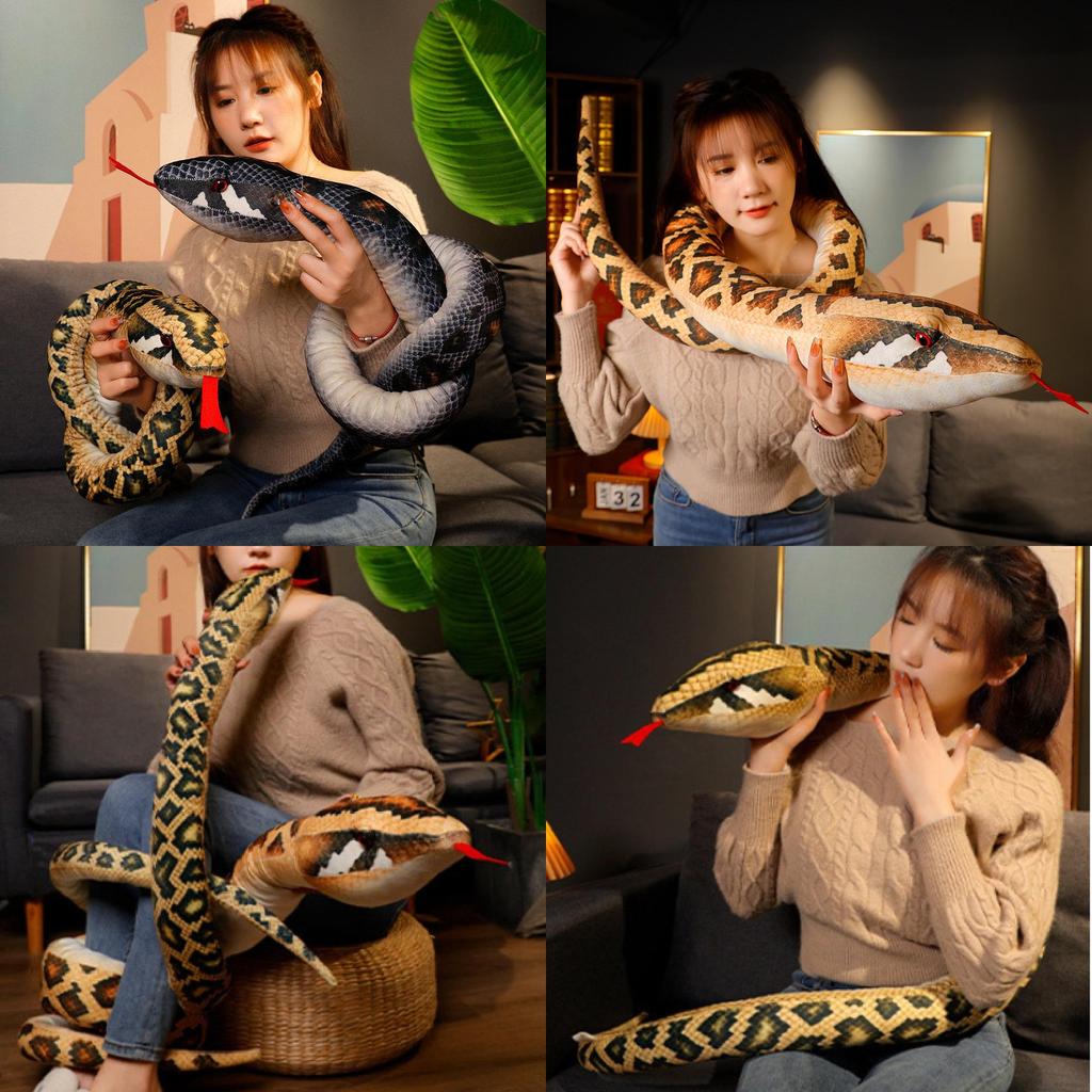 Extra Large Realistic Snake Stuffed Animal Extremely Soft Plush Toy For Snake Lovers