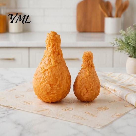 Stress Reducing Hand Toy Fried Chicken Leg Squeeze Toy, Relief Drumstick Sensory Fake Slow Rising Food Desk Fidget for Basket Stuffers, Party