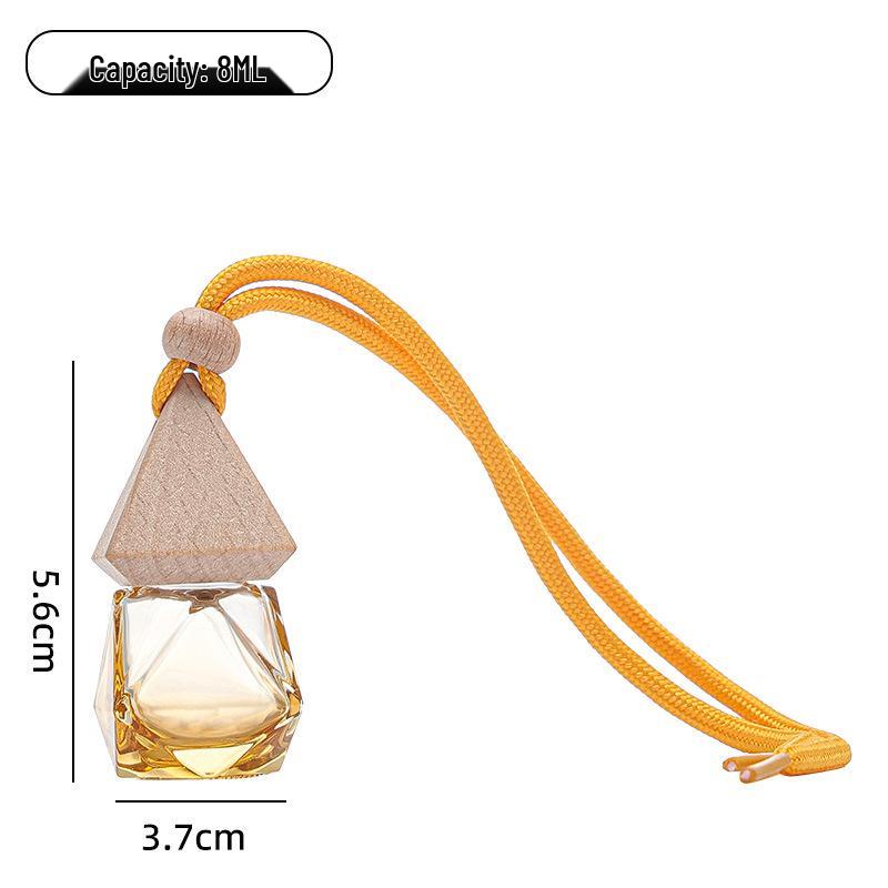 Цветная стеклянная бутылочка-ароматизатор для автомобиля с шнурком – Подвеска на зеркало заднего вида и диффузор эфирных масел