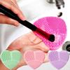 Silicone Heart Shape Makeup Brush Cleaner Cosmetic Cleaning Tool Washing Brush