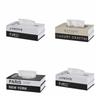 Luxury Book Style Tissue Box Ornaments Napkin Holder Case Organizer Paper Box  Home Decoration