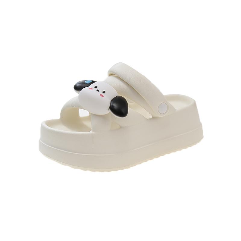 2024 Новые летние сандалии на платформе, мультяшные тапочки, мягкие, нескользящие, аниме, стильные, милые, милые, для девочек