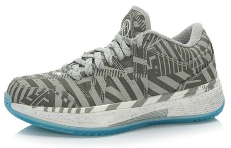 Li Ning WOW 2 Way Of Wade 2 Нескользящая Амортизация Износостойкие Низкие Баскетбольные Кроссовки Мужские Серый Синий ABAJ007-5