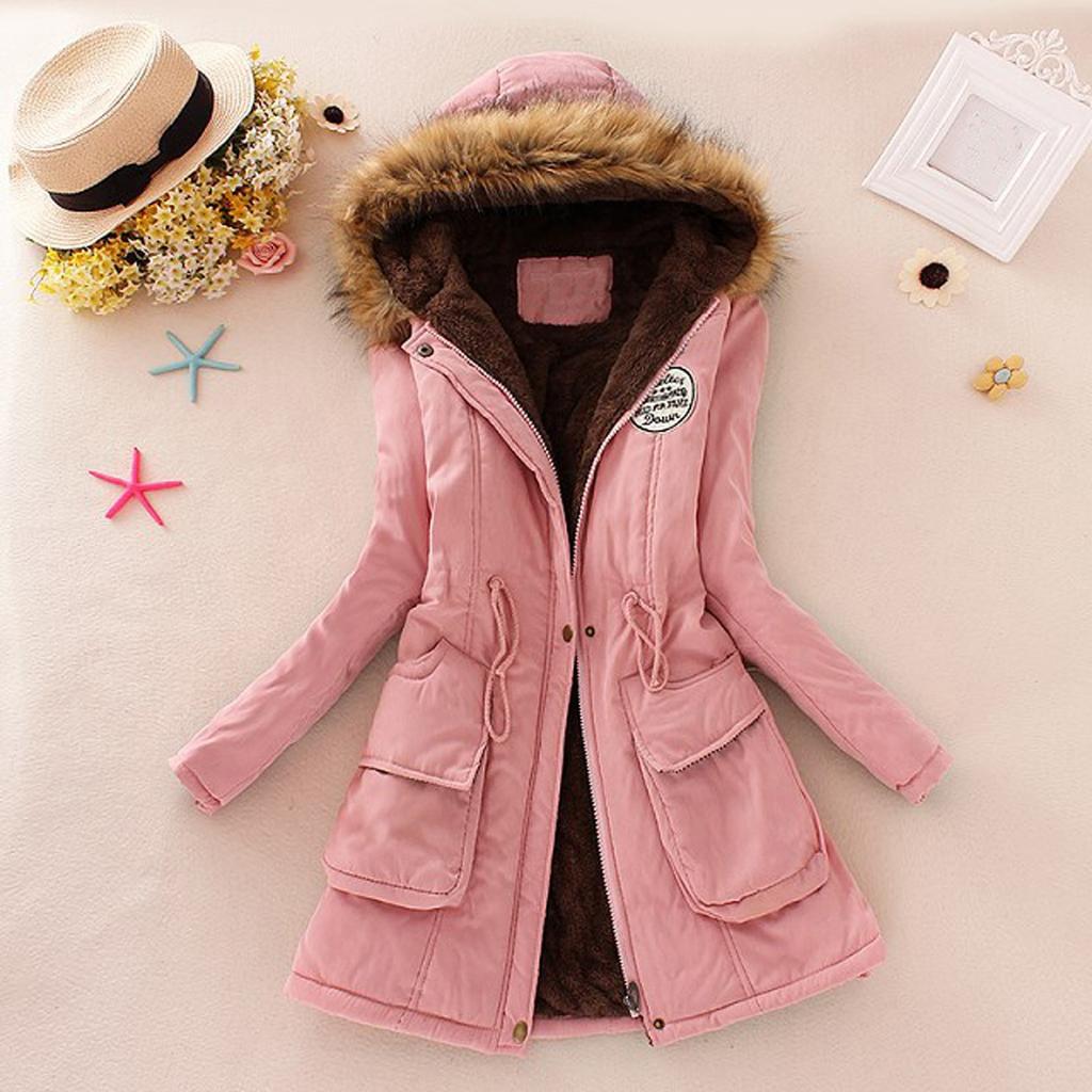 Winter Womens Warm Coat Hooded Jacket Slim Winter Outwear Coats