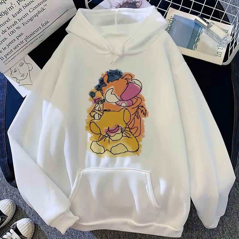 Hakuna Matata Funny Cartoon Simba Cute Anime Hoodie Women Harajuku Lion King Kawaii Manga Sweatshirt Graphic Hoodie Men